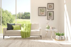 textured luxury vinyl flooring in living room