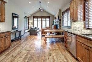 character grade hardwood in modern rustic house