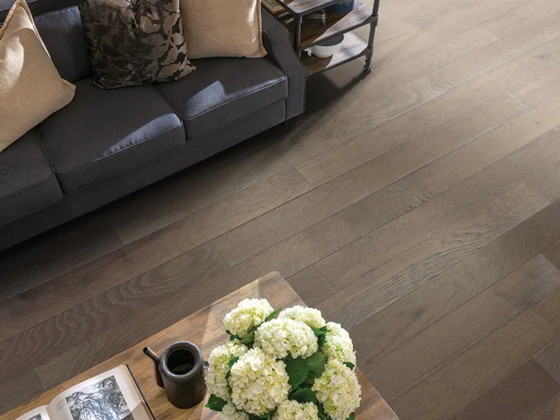 Hardwood-Overhead Overhead view of hardwood in sitting area | Nampa Floors