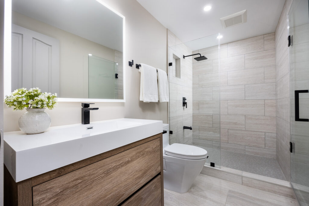 tile vs luxury vinyl flooring for bathroom in Boise